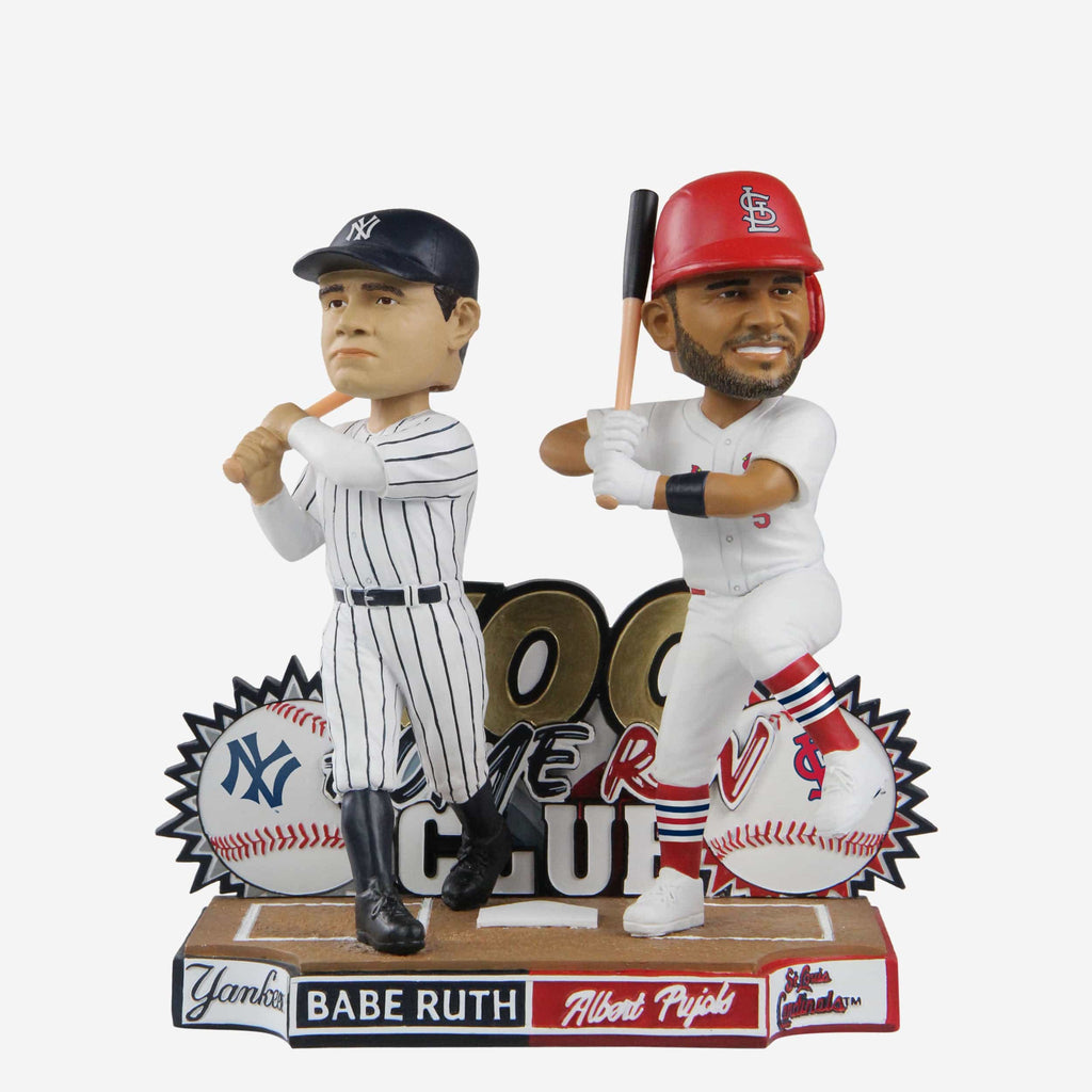 Albert Pujols & Babe Ruth St Louis Cardinals & New York Yankees Dual Bobblehead FOCO - FOCO.com