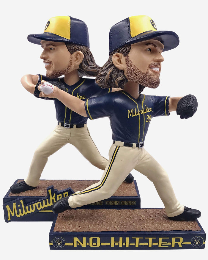 Corbin Burnes & Josh Hader Milwaukee Brewers No Hitter Dual Bobblehead FOCO - FOCO.com