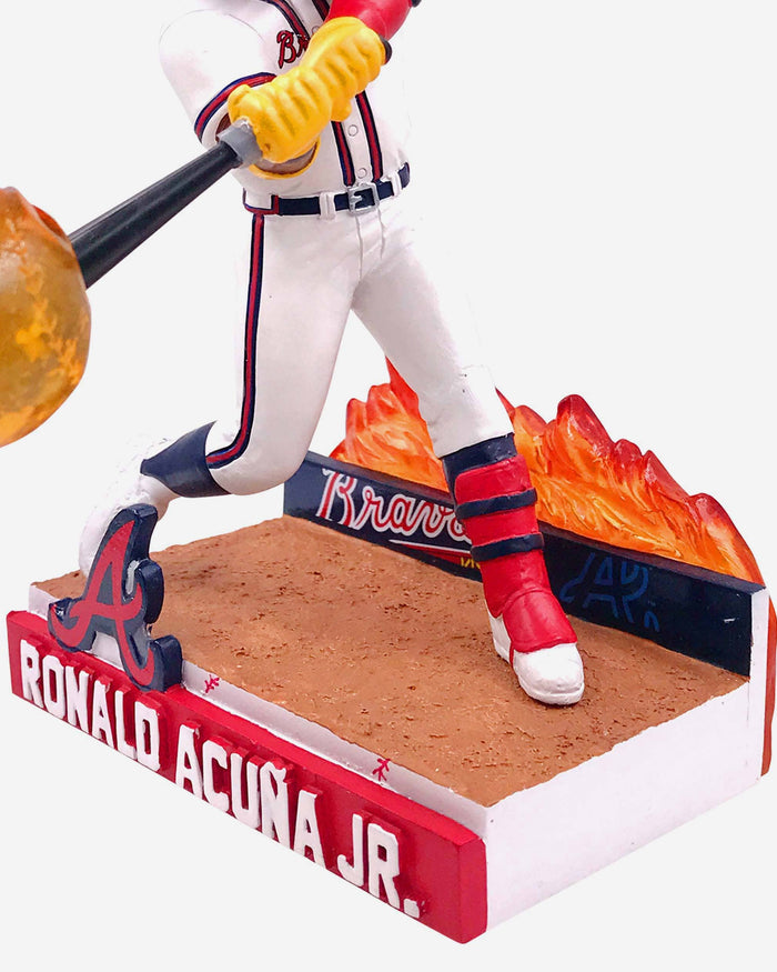 Ronald Acuna Jr Atlanta Braves On Fire Bobblehead FOCO - FOCO.com