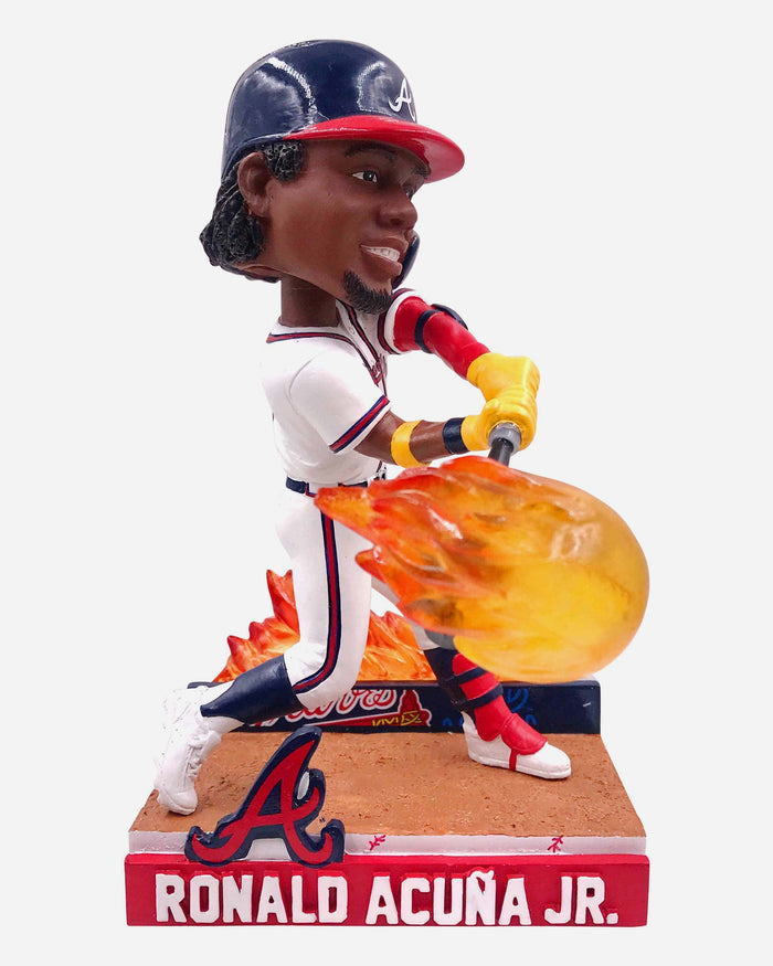 Ronald Acuna Jr Atlanta Braves On Fire Bobblehead FOCO - FOCO.com