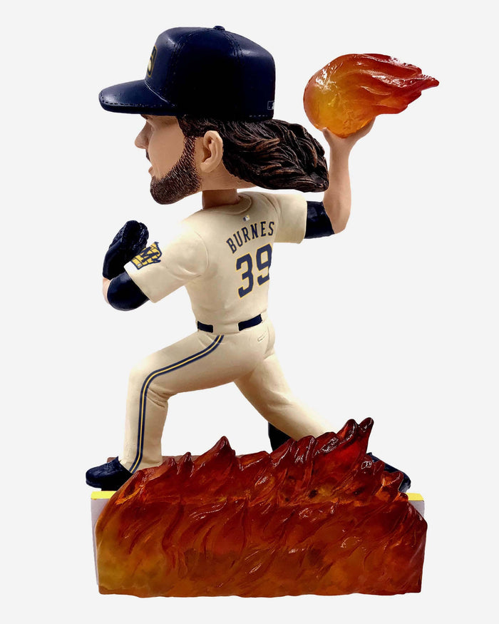 Corbin Burnes Milwaukee Brewers On Fire Bobblehead FOCO - FOCO.com