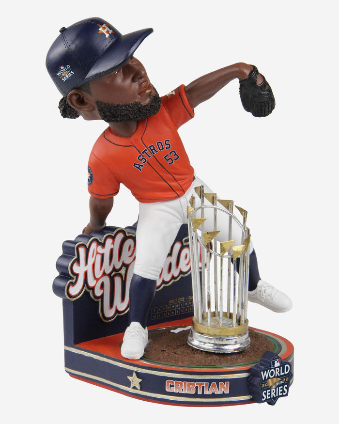 Cristian Javier Houston Astros 2022 World Series Champions Moment Bobblehead FOCO - FOCO.com