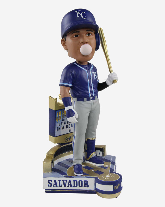 Salvador Perez Kansas City Royals Single Season Catcher Home Run Record Bobblehead FOCO - FOCO.com