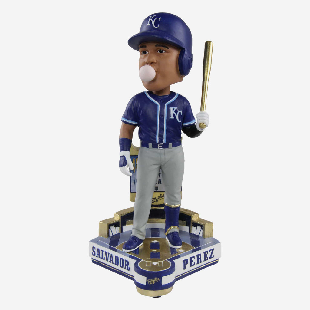 Salvador Perez Kansas City Royals Single Season Catcher Home Run Record Bobblehead FOCO - FOCO.com