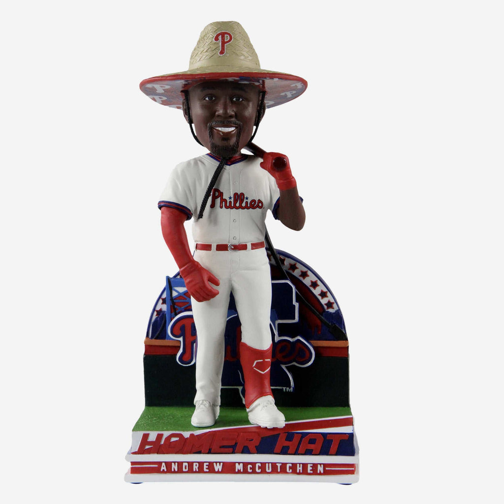 Andrew McCutchen Philadelphia Phillies Home Run Straw Hat Bobblehead FOCO - FOCO.com