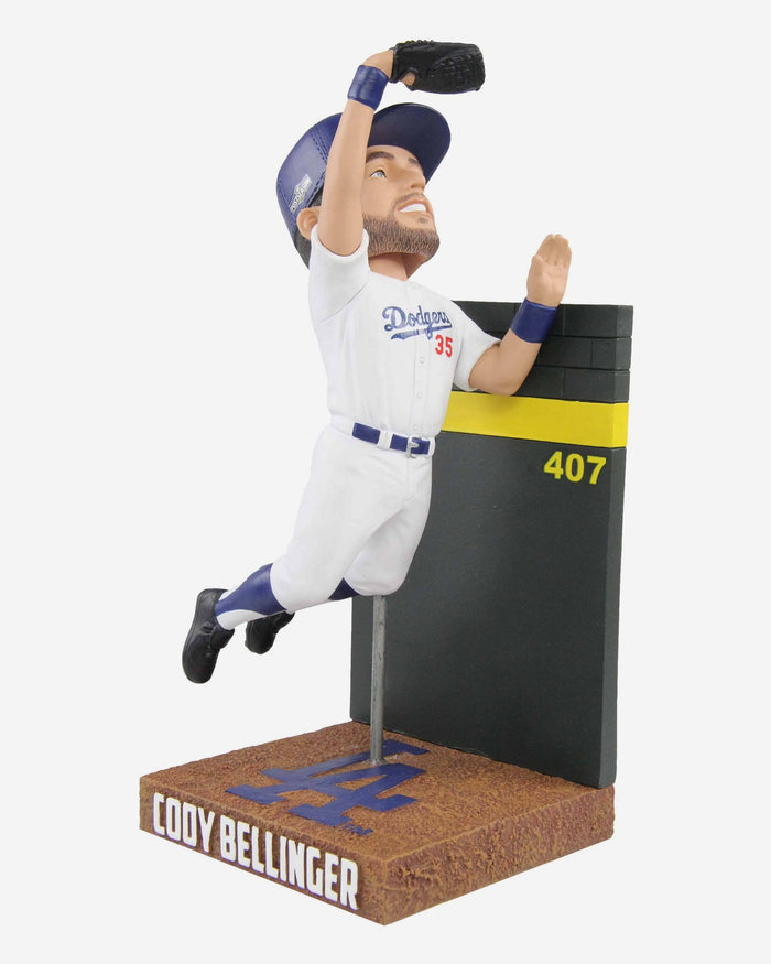 Cody Bellinger Los Angeles Dodgers Jumping Wall Catch Bobblehead FOCO - FOCO.com