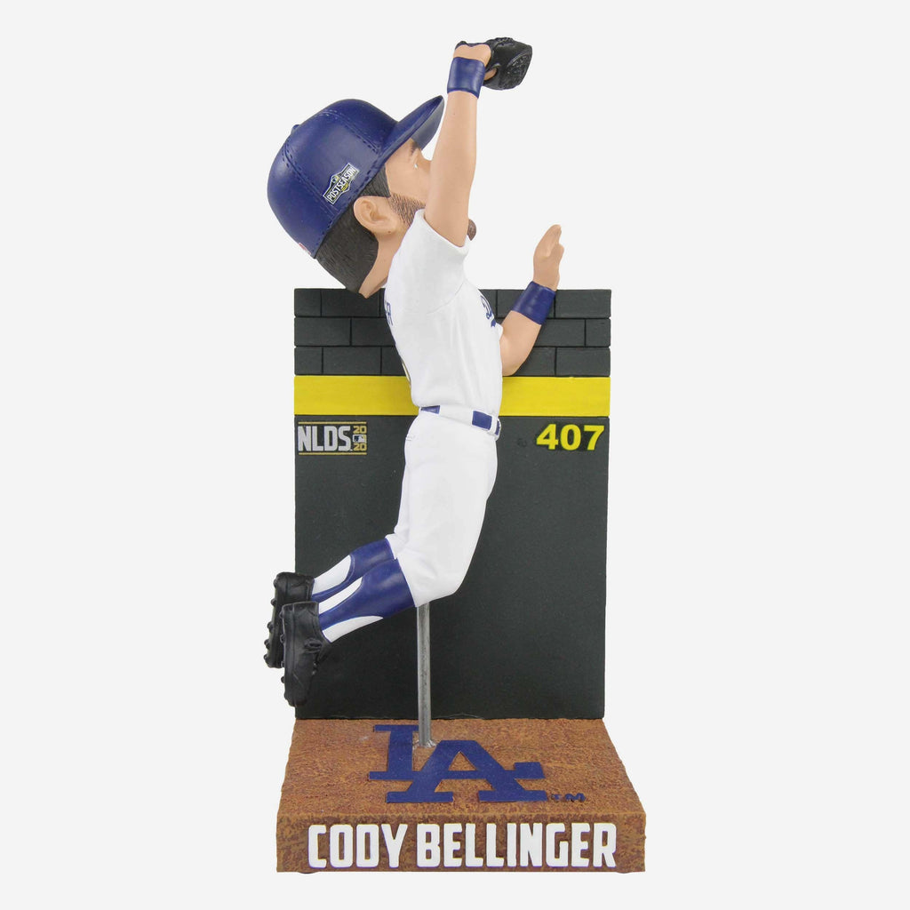 Cody Bellinger Los Angeles Dodgers Jumping Wall Catch Bobblehead FOCO - FOCO.com