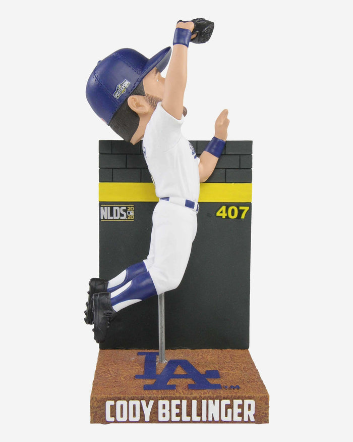 Cody Bellinger Los Angeles Dodgers Jumping Wall Catch Bobblehead FOCO - FOCO.com
