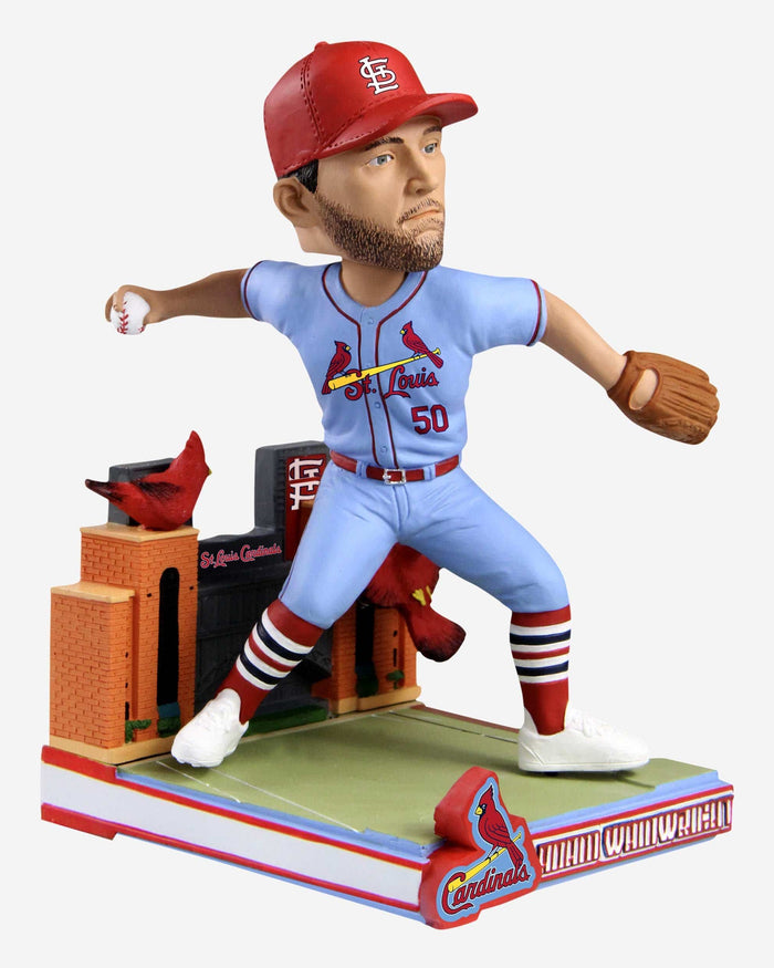 Adam Wainwright St Louis Cardinals Light Blue Jersey Bobblehead FOCO - FOCO.com