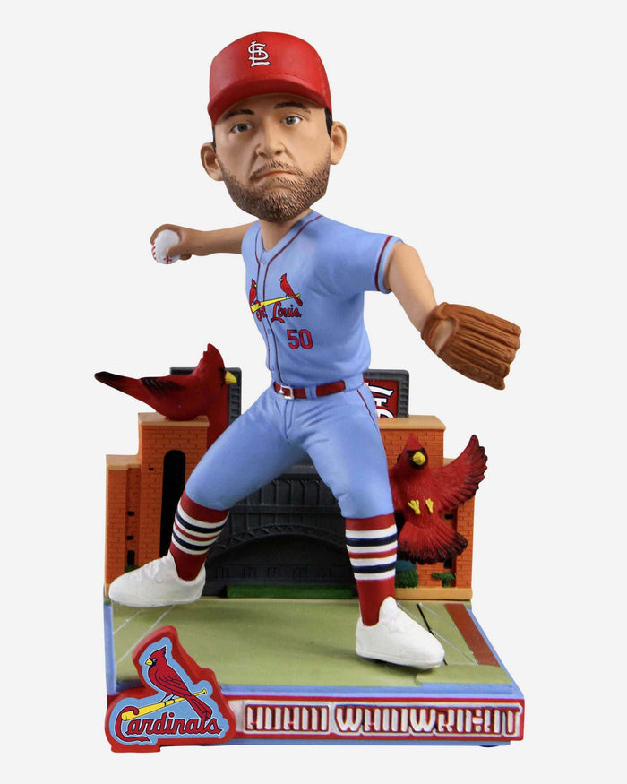 Adam Wainwright St Louis Cardinals Light Blue Jersey Bobblehead FOCO - FOCO.com