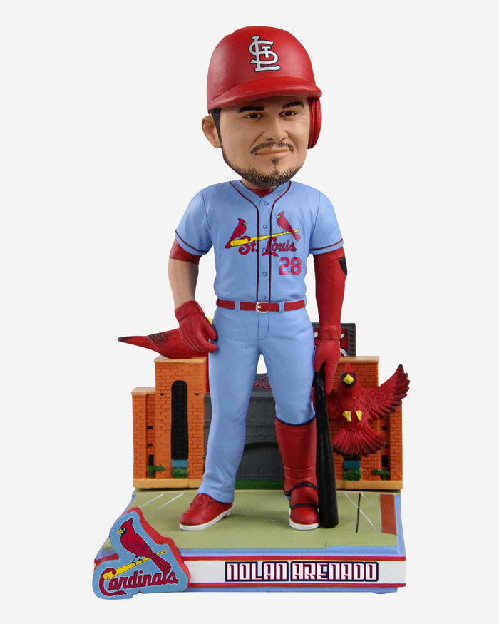 Nolan Arenado St Louis Cardinals Light Blue Jersey Bobblehead FOCO - FOCO.com