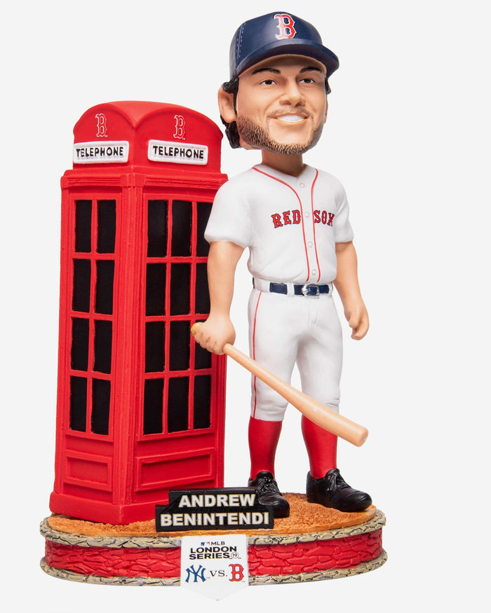 Andrew Benintendi Boston Red Sox London Series Phone Booth Bobblehead FOCO - FOCO.com