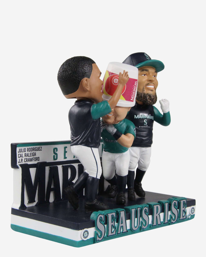 Julio Rodriguez & Cal Raleigh & JP Crawford Seattle Mariners Sea Us Rise Mini Bobblehead Scene FOCO - FOCO.com