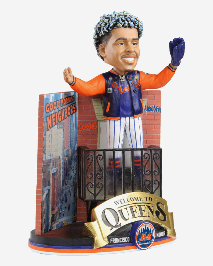 Francisco Lindor New York Mets Good Morning Neighbor Bobblehead FOCO - FOCO.com