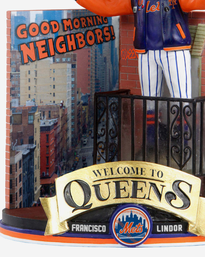 Francisco Lindor New York Mets Good Morning Neighbor Bobblehead FOCO - FOCO.com