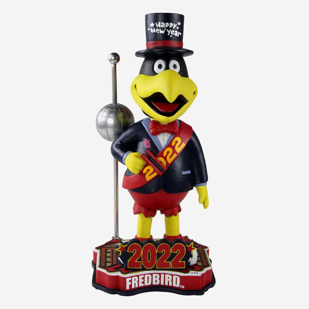 Fredbird St. Louis Cardinals New Year’s Mascot Bobblehead FOCO - FOCO.com