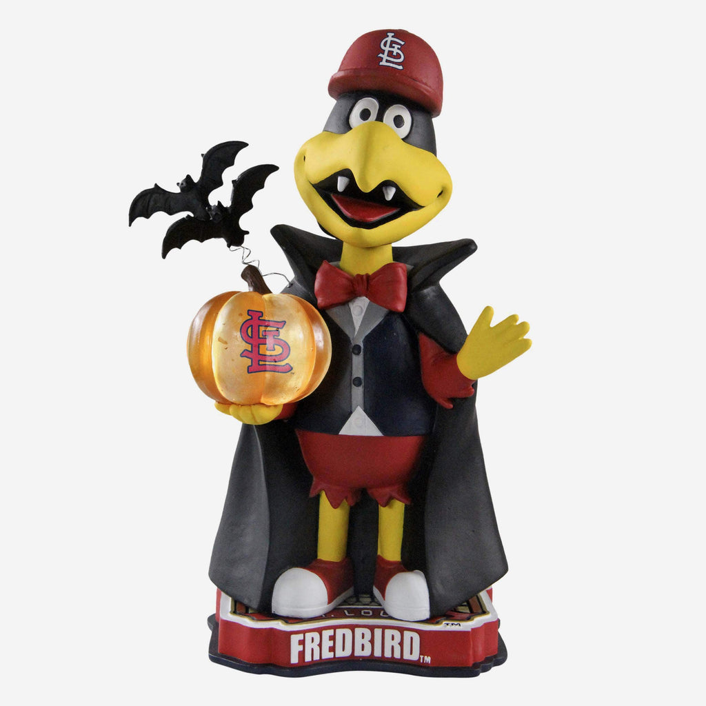 Fredbird St Louis Cardinals Light-Up Pumpkin Halloween Mascot Bobblehead FOCO - FOCO.com