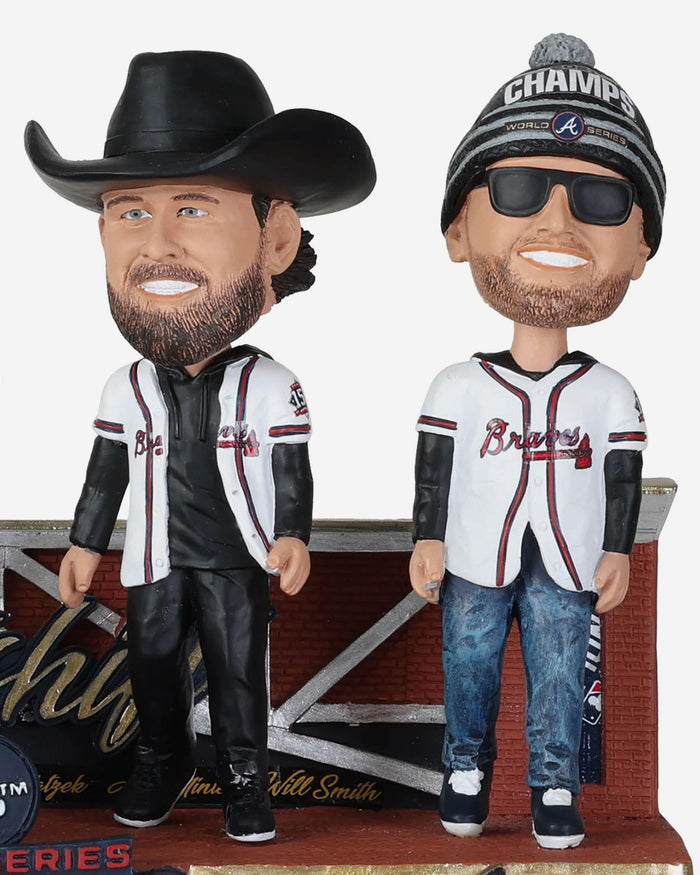 Tyler Matzek & Will Smith & Luke Jackson & AJ Minter Atlanta Braves Nightshift Mini Bobblehead Scene FOCO - FOCO.com