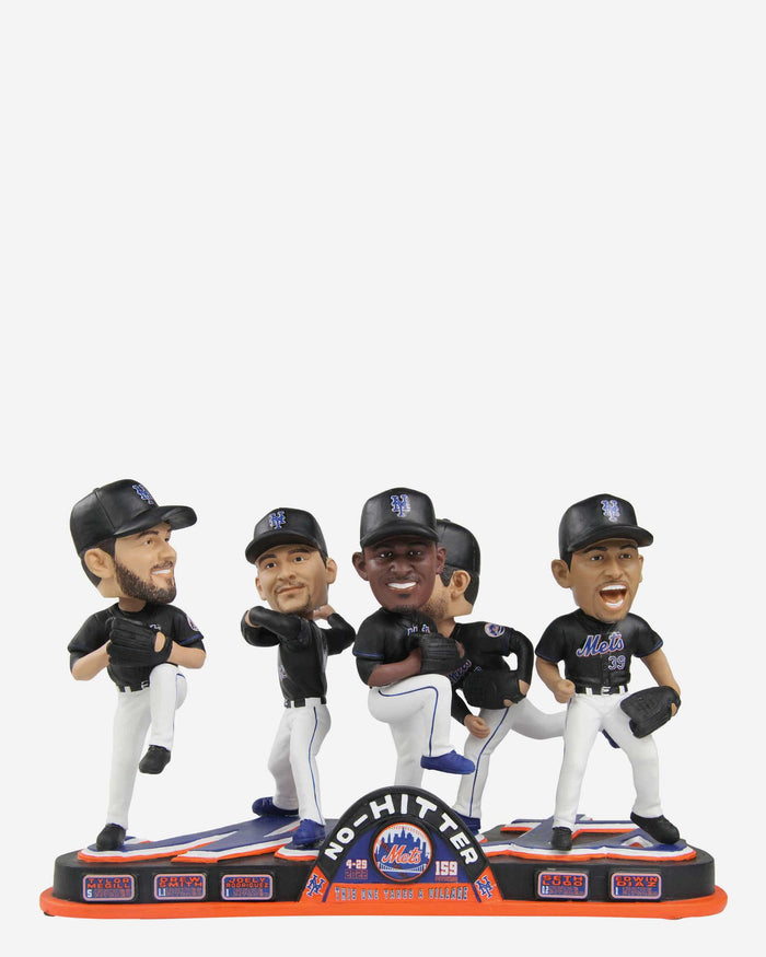 New York Mets Combined No Hitter Mini Bobblehead Scene FOCO - FOCO.com