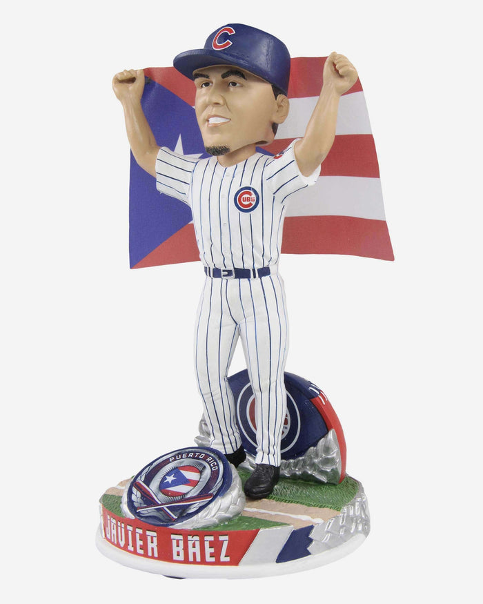 Javier Baez Chicago Cubs National Flag Bobblehead FOCO - FOCO.com
