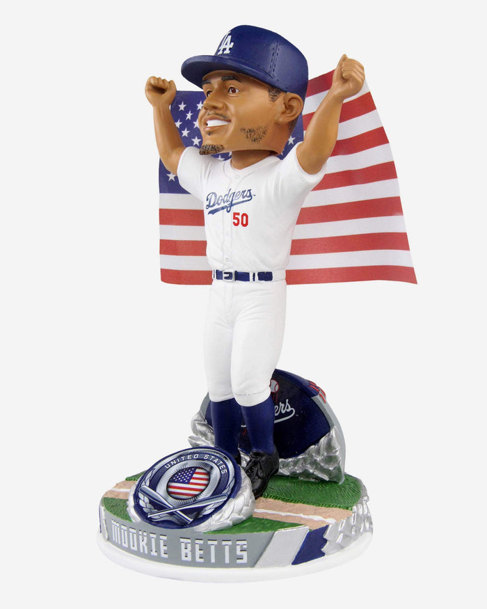 Mookie Betts Los Angeles Dodgers National Flag Bobblehead FOCO - FOCO.com