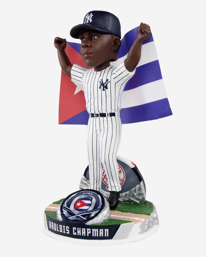 Aroldis Chapman New York Yankees National Flag Bobblehead FOCO - FOCO.com