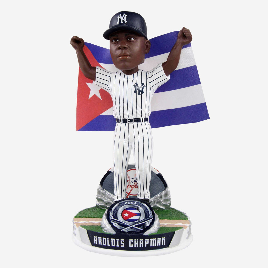 Aroldis Chapman New York Yankees National Flag Bobblehead FOCO - FOCO.com