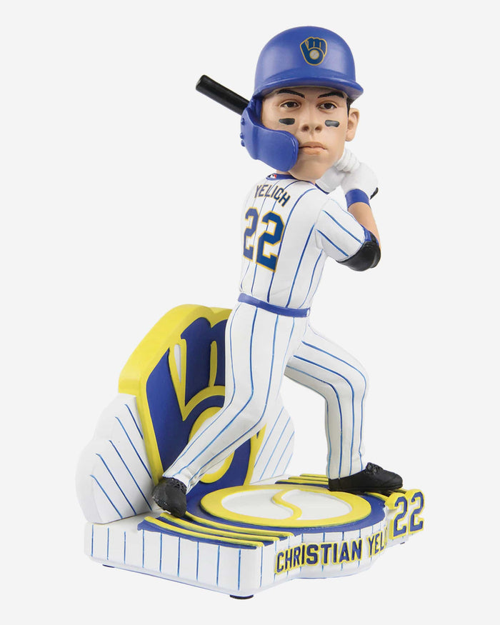 Christian Yelich Milwaukee Brewers Retro Jersey Bobblehead FOCO - FOCO.com