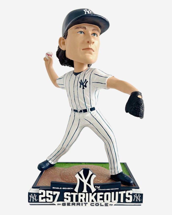 Gerrit Cole New York Yankees Franchise Single Season Strikeout Record Bobblehead FOCO - FOCO.com