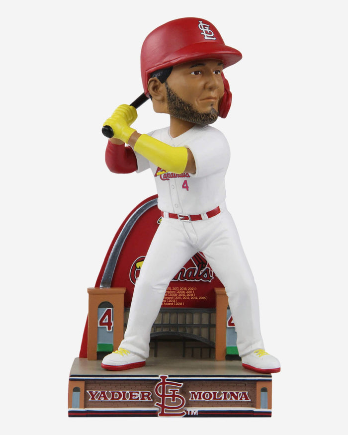 Yadier Molina St Louis Cardinals Career Stats Bobblehead FOCO - FOCO.com