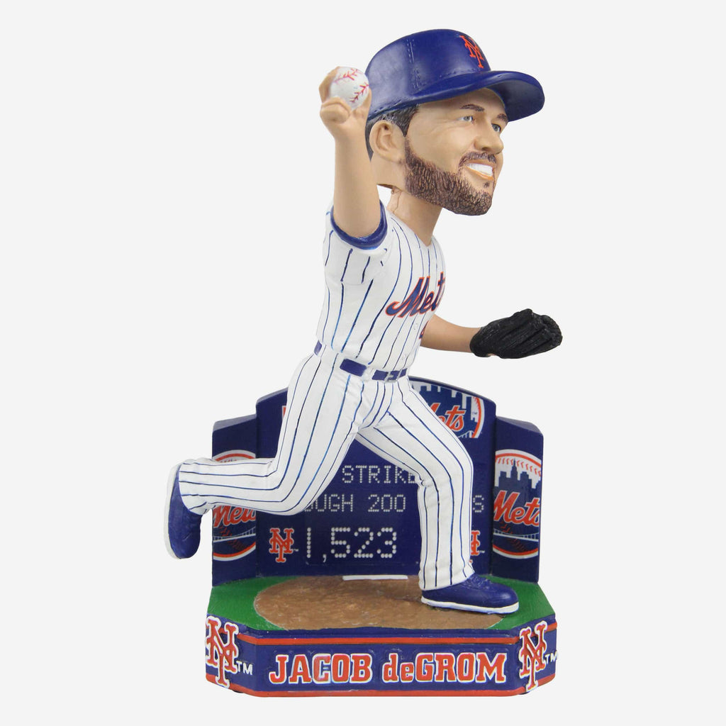 Jacob deGrom New York Mets Strikeout Record Bobblehead FOCO - FOCO.com