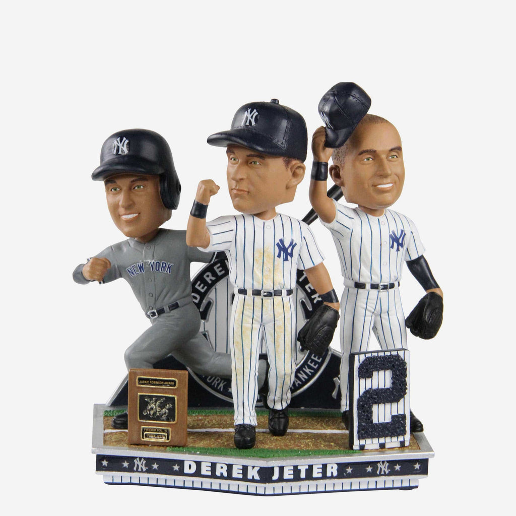 Derek Jeter New York Yankees Triple Bobblehead FOCO - FOCO.com