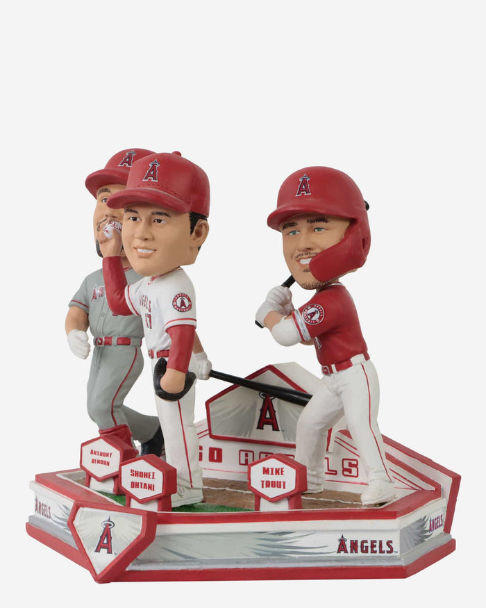 Mike Trout & Shohei Ohtani & Anthony Rendon Los Angeles Angels Triple Bobblehead FOCO - FOCO.com