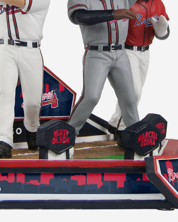 Ronald Acuna Jr. & Marcell Ozuna & Matt Olson Atlanta Braves Triple Bobblehead FOCO - FOCO.com