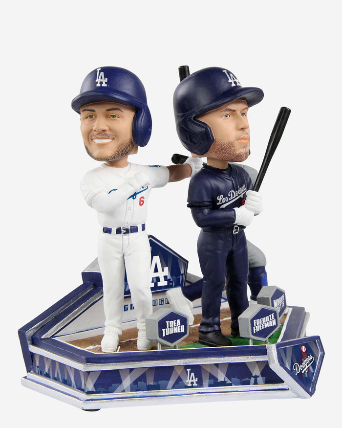 Freddie Freeman & Mookie Betts & Trea Turner Los Angeles Dodgers Triple Bobblehead FOCO - FOCO.com