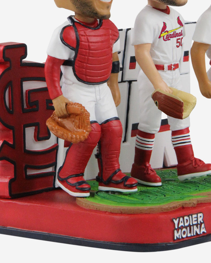 Albert Pujols & Yadier Molina & Adam Wainwright St Louis Cardinals The Last Run Mini Bobblehead Scene FOCO - FOCO.com