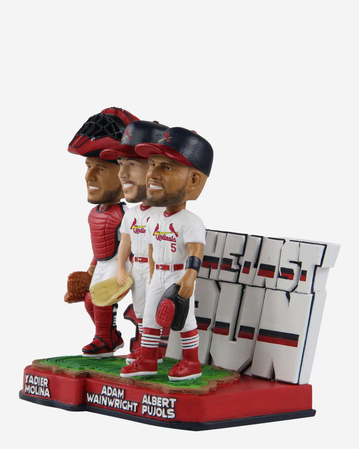 Albert Pujols & Yadier Molina & Adam Wainwright St Louis Cardinals The Last Run Mini Bobblehead Scene FOCO - FOCO.com