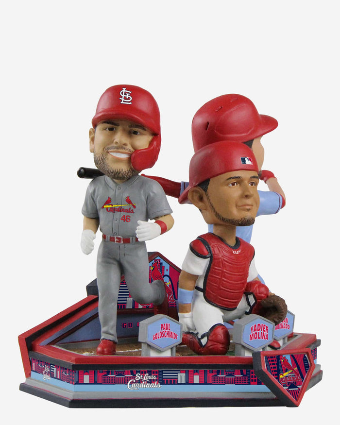 Nolan Arenado & Paul Goldschmidt & Yadier Molina St Louis Cardinals Triple Bobblehead FOCO - FOCO.com