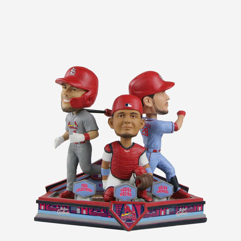 Nolan Arenado & Paul Goldschmidt & Yadier Molina St Louis Cardinals Triple Bobblehead FOCO - FOCO.com