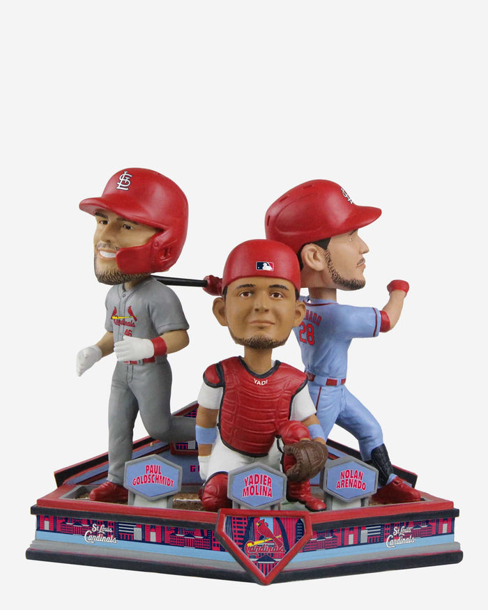 Nolan Arenado & Paul Goldschmidt & Yadier Molina St Louis Cardinals Triple Bobblehead FOCO - FOCO.com