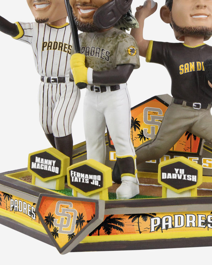 Fernando Tatis Jr. & Manny Machado & Yu Darvish San Diego Padres Triple Bobblehead FOCO - FOCO.com