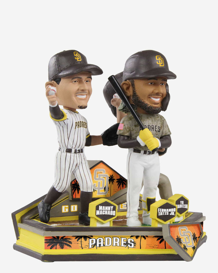 Fernando Tatis Jr. & Manny Machado & Yu Darvish San Diego Padres Triple Bobblehead FOCO - FOCO.com