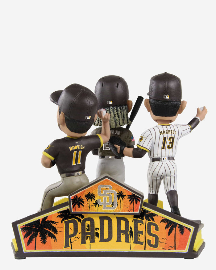 Fernando Tatis Jr. & Manny Machado & Yu Darvish San Diego Padres Triple Bobblehead FOCO - FOCO.com