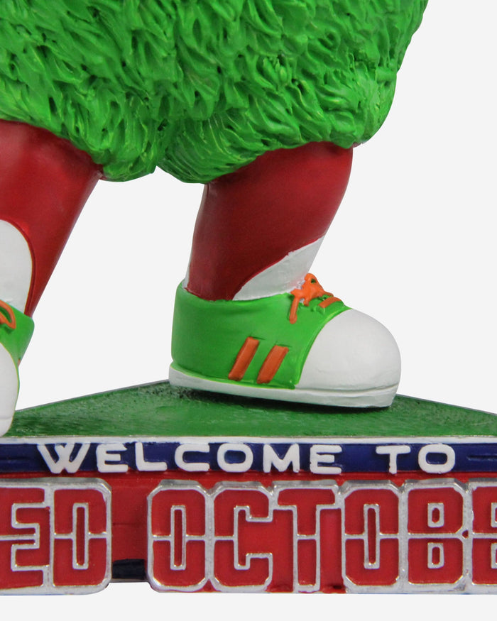 Phillie Phanatic Philadelphia Phillies Welcome To Red October Mascot Bobblehead FOCO - FOCO.com