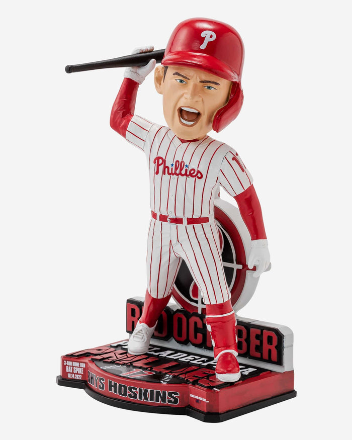 Rhys Hoskins Philadelphia Phillies Red October Bat Spike Bobblehead FOCO - FOCO.com