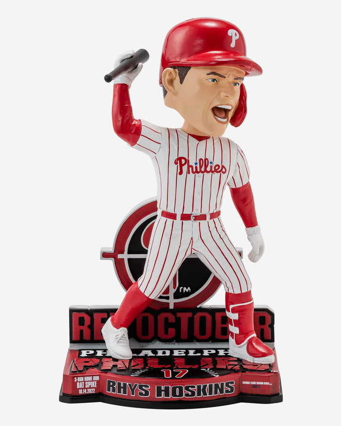 Rhys Hoskins Philadelphia Phillies Red October Bat Spike Bobblehead FOCO - FOCO.com