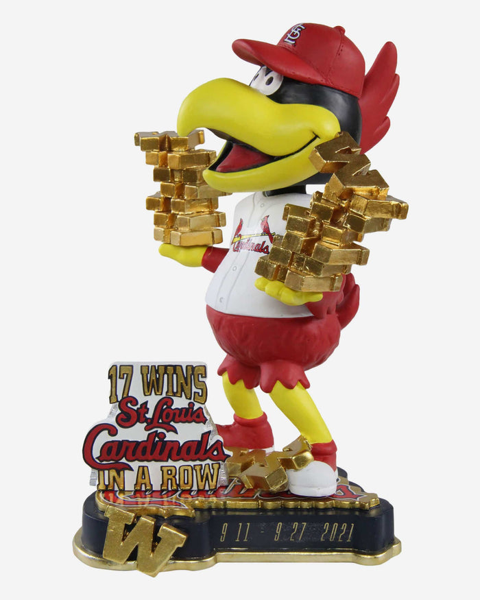 Fredbird St Louis Cardinals Mascot Win Streak Bobblehead FOCO - FOCO.com