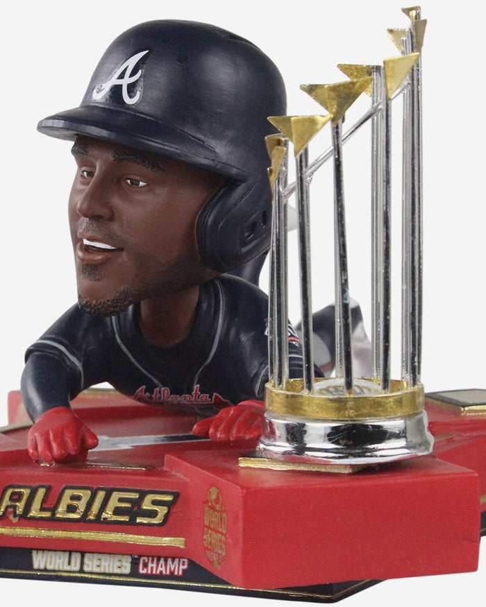 Ozzie Albies Atlanta Braves 2021 World Series Champions Moment Bobblehead FOCO - FOCO.com