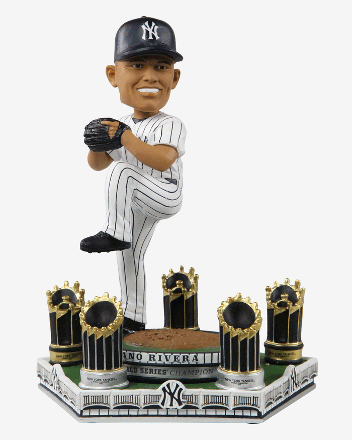 Mariano Rivera New York Yankees 5X World Series Champion Spinning Bobblehead FOCO - FOCO.com