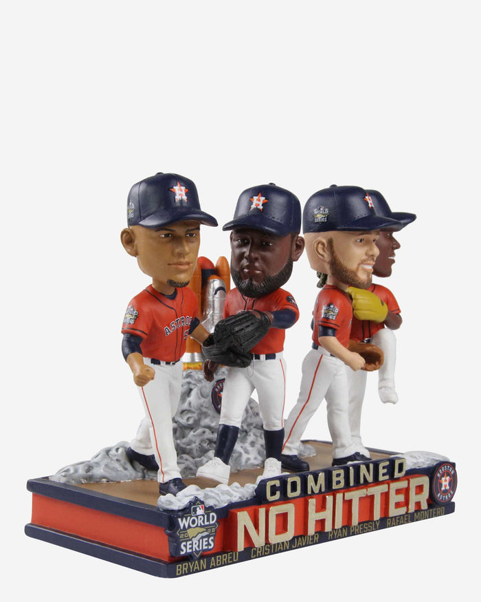 Houston Astros 2022 World Series Combined No Hitter Mini Bobblehead Scene FOCO - FOCO.com